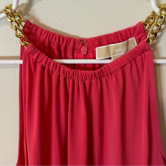 Michael Kors Pink and Gold Babydoll Tank - Picture 2 of 2